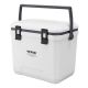 VEVOR White 38 qt. Portable Cooler with Ice Retention, Heavy-Duty Handles, Cup Holder and Insulated Rigid, Ideal for Picnics