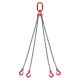VEVOR Chain Sling, 1/4 in. x 5 ft. Lifting Chains with 4 Leg Grab Hooks, G80 Alloy Steel Lifting Sling, 6600 lbs. Capacity