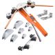 VEVOR Tubing Bender Kit, 1/4 to 7/8 In., Compact Ratcheting Pipe Bender, Forward/Reverse Hand Tool, w/ 7 Aluminium Alloy Dies