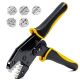 6pcs Ratcheting Wire Crimping Tool Set w/Interchangeable Dies for Heat Shrink, Insulated, Ferrule and Solar Connectors
