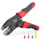 Ratcheting Crimping Tool with Adjustable Compression for Insulated Electrical Wire Connectors AWG 22-10