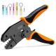 Hand Tool Type Crimping Tool with Ratcheting Structure and Adjustable Compression for Heat Shrink Connectors