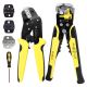 Wire Stripper and Ratcheting Crimping Tool Kit with 4 Replaceable Dies for Heat Shrink and Solar Connectors