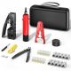 Ethernet Crimping Tool Kit with RJ45/RJ11 Pass Through Punch Down Tool Wire Stripper for Cat7/6A/6/5E/5 Kit