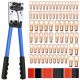 Hand Tool Type Cable Lug Crimping Tool with Rotary Crimping Mold for Electrical Copper Wire Lugs 1-Pack