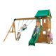 Backyard Discovery Fall River Nordic Spruce Outdoor Swing Set Playset with Wave Slide, Clubhouse, Playhouse, and Snack Bar Window