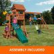 Swing-N-Slide Playsets Pro Assembled Sedona Summit Wooden Outdoor Backyard Playset for Children with Slide, Swings, and Picnic Table