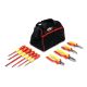 Wiha 1000-Volt Insulated Pliers Cutters and Screwdriver Set in Zipper Case (10-Piece)
