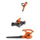 BLACK+DECKER 12 in. 6.5 AMP Corded Electric 3-in-1 String Trimmer and Lawn Edger with Mower Attachment with 7 AMP Corded Leaf Blower