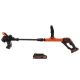 BLACK+DECKER 20V MAX Lithium-Ion Cordless Resin Blade and String Trimmer with 2.5 Ah and 2.0 Ah Batteries and Charger
