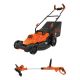 BLACK+DECKER 17 in. 12 AMP Corded Electric Walk Behind Push Lawn Mower with 14 in. 6.5 Amp Corded Electric String Trimmer/Edger