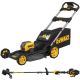 DEWALT FLEXVOLT 1 x 60V MAX 21 in. Cordless Battery Powered Push Lawn Mower Kit and String Trimmer-2 3Ah Batteries and Chargers