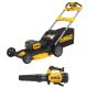 DEWALT 2 x 20V MAX 21 in. Cordless Battery Powered Self Propelled Lawn Mower Kit and Blower w/ (2) 10 Ah Batteries and Chargers