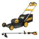 DEWALT FLEXVOLT 2 x 60V MAX 21 in. Cordless Battery Powered Self Propelled Lawn Mower Kit and Trimmer with (2) 4.0 Ah Batteries