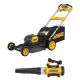 DEWALT FLEXVOLT 2 x 60V MAX 21 in. Cordless Battery Powered Self Propelled Lawn Mower Kit and Blower with (2) 4.0 Ah Batteries