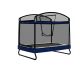 Clihome 4 x 6 ft. Rectangular Trampoline with Safety Net Swing and Horizontal Bar 220 lbs. Capacity for Kids Adults