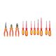 TEKTON Insulated Phillips, Slotted, Square Drivers and Pliers Set, 11-Piece (Combination, Long Nose, Diagonal Cutting)
