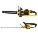 DEWALT FLEXVOLT 60V MAX 16 in. Brushless Cordless Battery Powered Chainsaw and 20V Hedge Trimmer with 2 Ah Battery and Charger
