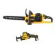 DEWALT FLEXVOLT 60V MAX 16 in. Brushless Cordless Battery Powered Chainsaw Kit, 20V Reciprocating Saw w/2 Ah Battery, Charger