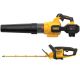 DEWALT FLEXVOLT 60V MAX 125 MPH 600 CFM Brushless Cordless Battery Powered Blower & 20V Hedge Trimmer w/ 3Ah Battery & Charger