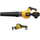 DEWALT FLEXVOLT 60V MAX 125 MPH 600 CFM Brushless Cordless Battery Powered Blower, 20V MAX Recip Saw w/ 3 Ah Battery, Charger