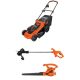 BLACK+DECKER 20 in. 13 AMP Corded Electric Walk Behind Push Lawn Mower, 13 in. 4 Amp String Trimmer/Lawn Edger and 7 AMP Leaf Blower