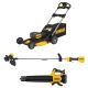 DEWALT 2 x 20V MAX 21 in. Cordless Battery Powered Push Lawn Mower String Trimmer and Blower w/ (2) 10Ah Batteries and Chargers
