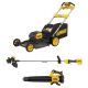 DEWALT FLEXVOLT 2 x 60V MAX 21 in. Cordless Battery Powered Self Propelled Lawn Mower, Trimmer and Blower w/ (2) 4Ah Batteries