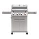 Monument Grills Mesa 4-Burner Propane Gas Grill with Clear View Lid, LED Control Knobs, Broil Zone, and Folding Side Shelves