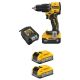 DEWALT Atomic 20-Volt Lithium-Ion Cordless 1/2 in. Hammer Drill Kit w/ 5 Ah Battery (2) Powerstack 3.5 Ah Batteries and Charger