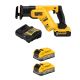 DEWALT 20-Volt Max Lithium-Ion Cordless Compact Reciprocating Saw Kit w/ 5Ah Battery, (2) Powerstack 3.5 Ah Batteries, Charger
