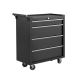 Gravee 24.34 in. W 4-Drawer Black Steel Rolling Tool Chest with Locking System, Wheels, Secure Mobility for Garage, Warehouse