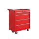 Gravee 24.34 in. W 4-Drawer Red Steel Rolling Tool Chest with Locking System, Wheels, Secure Mobility for Garage, Warehouse