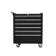 24.34 in. W 6-Drawer Black Steel Rolling Tool Chest with Locking System, Wheels, Secure Mobility for Garage, Warehouse