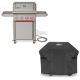 Weber Spirit E-425C 4-Burner Natural Gas Grill in Titanium with Premium Grill Cover
