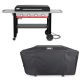 Weber Slate Rust-Resistant Griddle 4-Burner Natural Gas 36 in. Flat Top Grill in Black with Griddle Cover