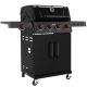 FEASTO 5-‚ÄãBurner Propane Gas Grill in Black with Side Burner