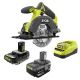 RYOBI ONE+ 18V Cordless 5-1/2 in. Circular Saw Kit with 2 Ah Battery and Charger & ONE+ 4Ah Battery