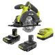 RYOBI ONE+18V Cordless 5-1/2 in. Circular Saw Kit with 2 Ah Battery and Charger & 2 Ah Battery