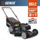 Senix 21 in. 140cc 4-Cycle Briggs and Stratton Gas Self-Propelled Lawn Mower with 3-in-1 Bagging, Mulching, Side Discharge