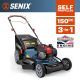 Senix 22 in. 150cc 4-Cycle Briggs and Stratton Gas Self-Propelled Lawn Mower with 3-in-1 Bagging, Mulching, Side Discharge