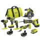 RYOBI ONE+18V Cordless 6-Tool Combo Kit with Batteries, Charger & (2) ONE+ HP 18V HIGH PERFORMANCE 6.0 Ah Batteries