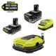 RYOBI ONE+ 18V HIGH PERFORMANCE Kit w/ 4.0 Ah Battery, 2.0 Ah Battery, Charger, & FREE ONE+ Cordless Inflator/Deflator