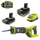 RYOBI ONE+ 18V HIGH PERFORMANCE Kit w/ 4.0 Ah Battery, 2.0 Ah Battery, Charger, & FREE ONE+ Cordless Reciprocating Saw