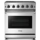 Thor Kitchen - 30 in. Wide 5 Burner 4.55 cu. ft. Freestanding Gas Convection Range with Storage Drawer - Natural Gas - Stainless Steel