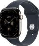 Apple Watch Series 12 (GPS + Cellular) 46mm Titanium Case with Navy Blue Sport Band - S/M - Natural - (2026)