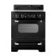 Unique Appliances - 30 in. Wide 5 Elements Classic Retro 3.9 Cu. Ft. Freestanding Electic Convection Range with Glass Top and Storage Drawer - Midnight Black