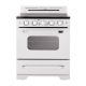 Unique Appliances - 30 in. Wide 5 Elements Classic Retro 3.9 Cu. Ft. Freestanding Electic Convection Range with Glass Top and Storage Drawer - Marshmallow White