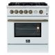 Forno Appliances - 30 in. Wide 5 Burner Giovanni 4.32 Cu. Ft. Freestanding Gas Convection Range - White