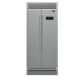 Forno Appliances - 37 in. Wide Salerno 15.6 Cu. Ft. Counter-Depth Side-by-Side Refrigerator with Decorative Grill Trim - Stainless Steel VCM